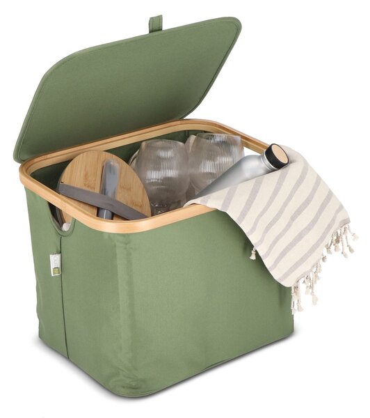 Cos pentru rufe NOLVIO 40 L, verde