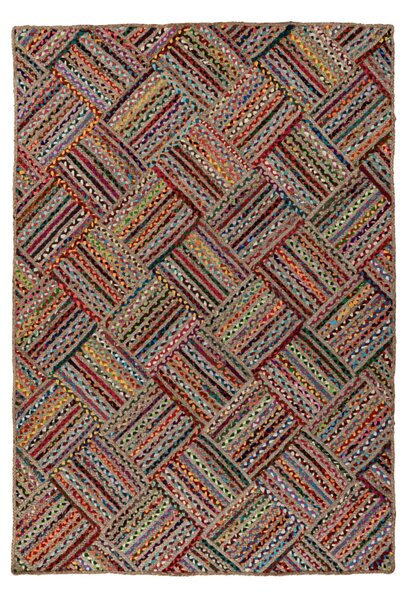 Covor Boho Tulum 355, Multicolor, Inaltime fir 6 mm