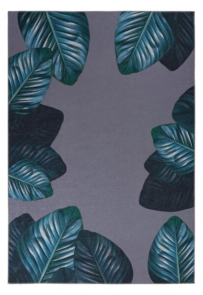 Covor Modern Tropical 125, Gri Verde , Inaltime fir 6 mm