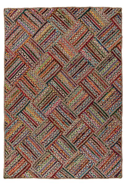 Covor Boho Tulum 355, Multicolor, Inaltime fir 6 mm