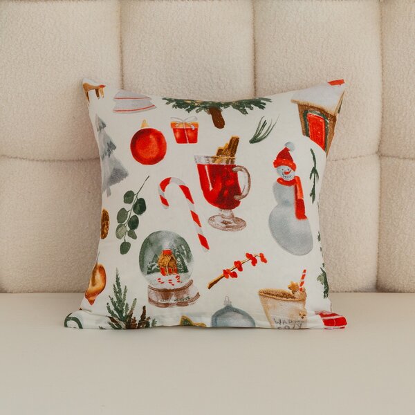 Husa de perna din microfibra FESTIVE MAGIC 45x45 cm, alb