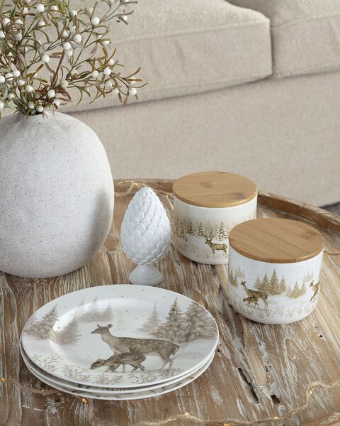 Decoratiune White Cone 13cm