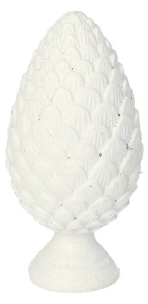 Decoratiune White Cone 13cm