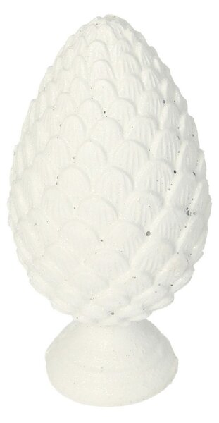Decoratiune White Cone 13cm
