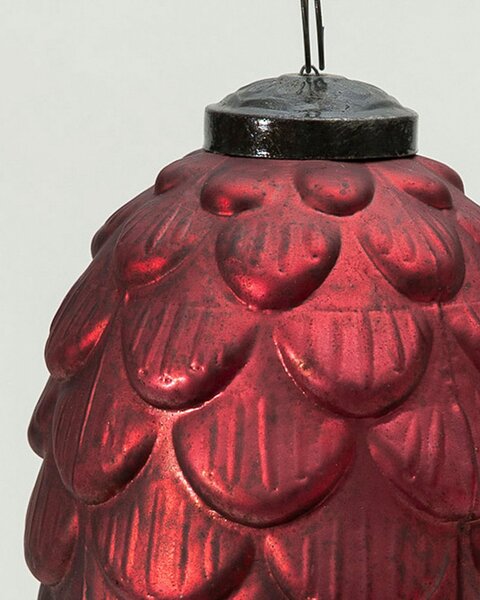Glob de sticlă Pine Red 8x8x15 cm