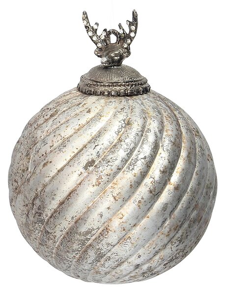 Glob de sticlă Silver Twist 10x10x14 cm