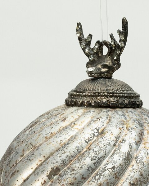 Glob de sticlă Silver Twist 10x10x14 cm