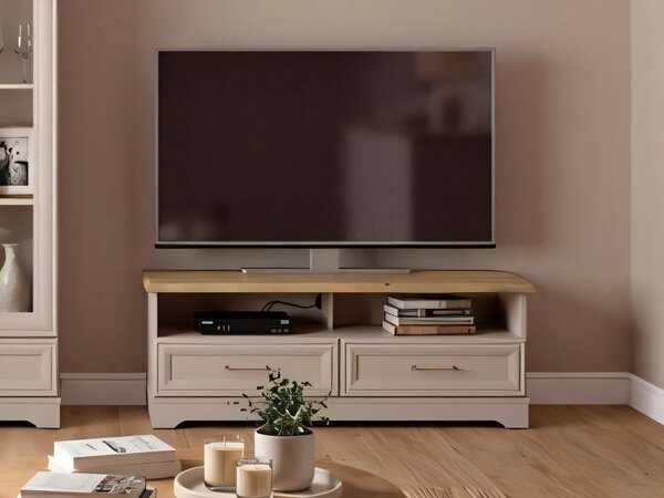 Comodă TV Evanuo 108, Cașmir, Stejar, PAL laminat, 47x124x44cm, 36 kg