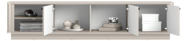 Comodă TV Vesper 3D 187 cm pe plintă - cashmir cu mânere negre