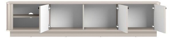 Comodă TV Vesper 3D 187 cm pe plintă - cashmir cu mânere negre