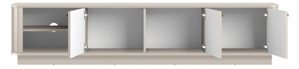 Comodă TV Vesper 3D 187 cm pe plintă - cashmir cu mânere aurii