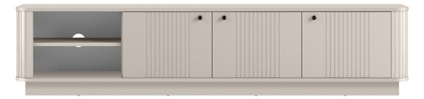 Comodă TV Vesper 3D 187 cm pe plintă - cashmir cu mânere negre