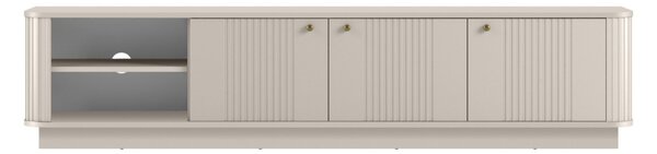 Comodă TV Vesper 3D 187 cm pe plintă - cashmir cu mânere aurii
