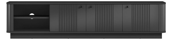 Comodă TV Vesper 3D 187 cm - negru / mânere negre