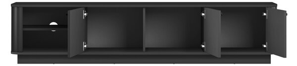 Comodă TV Vesper 3D 187 cm - negru / mânere negre