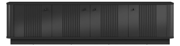 Comodă TV Vesper 4D 187 cm - negru / mânere negre