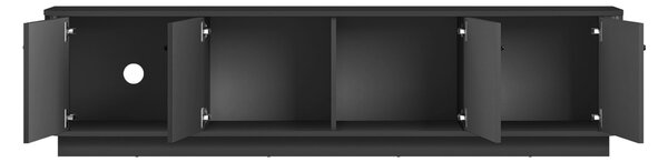 Comodă TV Vesper 4D 187 cm - negru / mânere negre