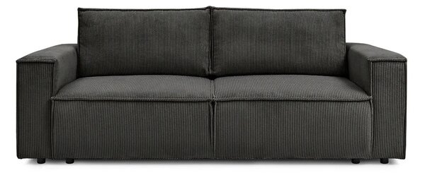 Canapea extensibila 3 locuri Capri cu lada de depozitare, Bej - Gri, 240x87x85 cm
