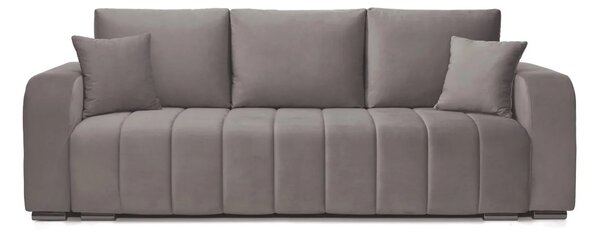 Canapea Extensibilă 3 locuri Armando, cu ladă de depozitare, Verde - Gri, 230x92x90 cm