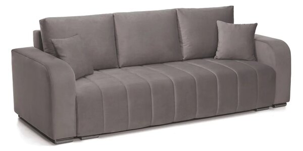 Canapea Extensibilă 3 locuri Armando, cu ladă de depozitare, Verde - Gri, 230x92x90 cm