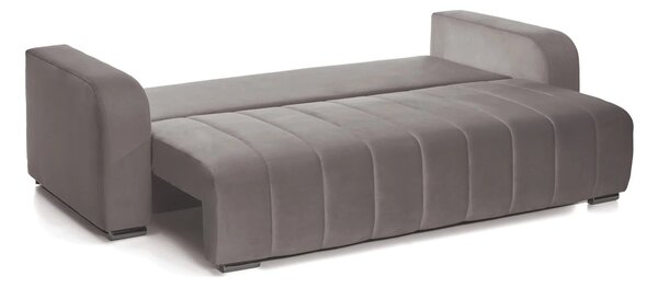 Canapea Extensibilă 3 locuri Armando, cu ladă de depozitare, Verde - Gri, 230x92x90 cm