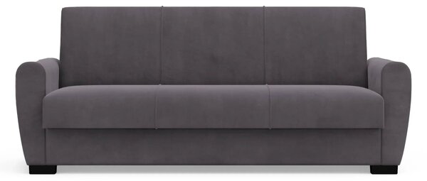 Canapea Extensibilă 3 locuri Valencia, cu ladă de depozitare, Bej - Gri, 220x68x90 cm