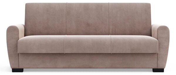 Canapea Extensibilă 3 locuri Valencia, cu ladă de depozitare, Bej - Gri, 220x68x90 cm