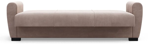 Canapea Extensibilă 3 locuri Valencia, cu ladă de depozitare, Bej - Gri, 220x68x90 cm