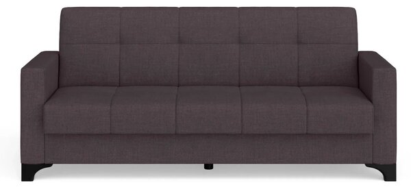 Canapea extensibila 3 locuri Salonika, cu lada de depozitare, Gri, 215x70x95 cm