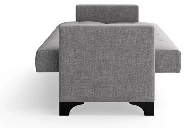 Canapea extensibila 3 locuri Salonika, cu lada de depozitare, Gri, 215x70x95 cm