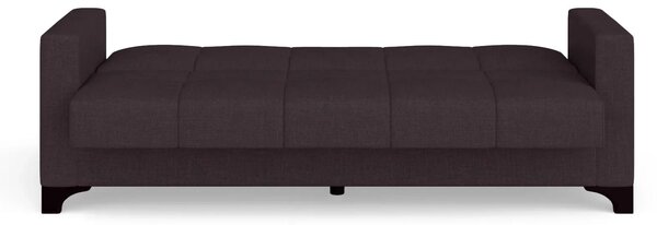 Canapea extensibila 3 locuri Salonika, cu lada de depozitare, Gri, 215x70x95 cm