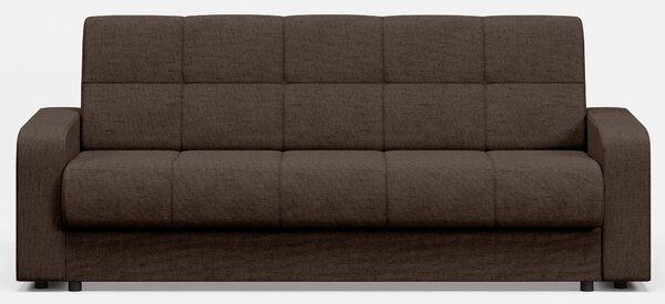 Canapea extensibila 3 locuri Thassos cu lada de depozitare, Bej - Maro, 220x70x90 cm