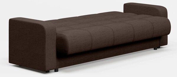 Canapea extensibila 3 locuri Thassos cu lada de depozitare, Bej - Maro, 220x70x90 cm