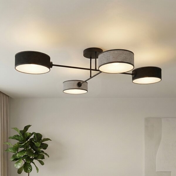 Lustră aplicată MAGA 4xE14/10W/230V negru/gri