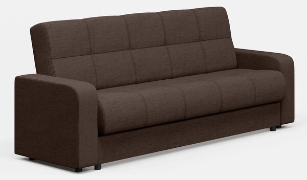 Canapea extensibila 3 locuri Thassos cu lada de depozitare, Bej - Maro, 220x70x90 cm