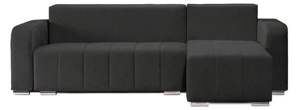 Coltar Extensibil 3 locuri Armando, cu ladă de depozitare, Verde - Gri, 240x147x85 cm