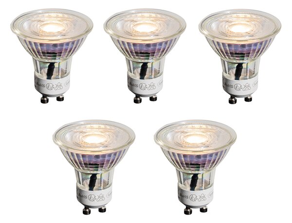 Set de 5 becuri LED GU10 50mm clare 3.5W 330 lm 3000K