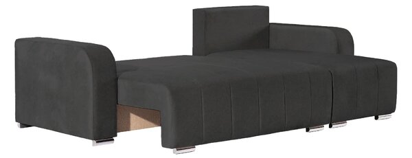 Coltar Extensibil 3 locuri Armando, cu ladă de depozitare, Verde - Gri, 240x147x85 cm