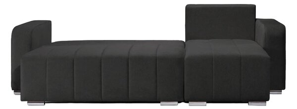 Coltar Extensibil 3 locuri Armando, cu ladă de depozitare, Verde - Gri, 240x147x85 cm