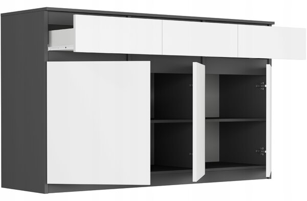 Comodă Rorria (antracit + alb). Promo -21%. 1151533