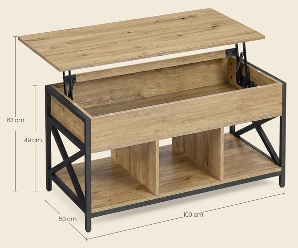Masuta de cafea TAYLOR ARTISAN cu blat extensibil 100x50 cm