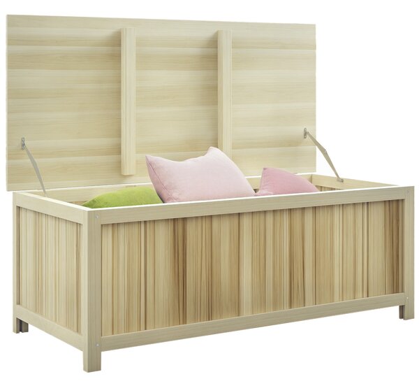 Outsunny Cutie de Depozitare pentru Exterior de 172 Litri, Ideală pentru Terasă, Design din Lemn, Rezistentă la Intemperii | Aosom Romania