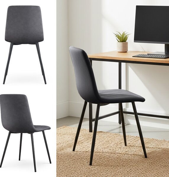 Set 6 scaune de sufragerie Lingoo (grafit închis). Promo -14%. 1152319