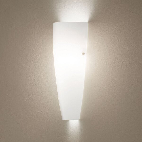 Fabas Luce Aplică de perete albă Dedalo IP44, reglabil, Alb, Baie, Sticlă, Modern