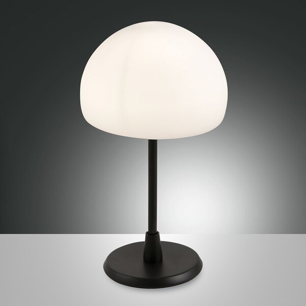 Fabas Luce Lampă de masă LED Gaia cu dimmer tactil, negru, reglabil, Negru, dormitor, Metal, Modern