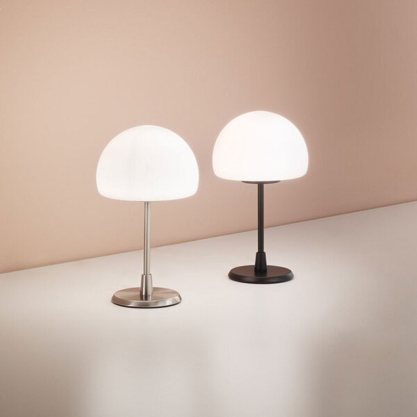 Fabas Luce Lampă de masă LED Gaia cu dimmer tactil, negru, reglabil, Negru, dormitor, Metal, Modern
