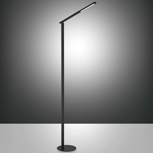 Fabas Luce Lampă de podea LED Ideal, 1 bec, CCT, negru, reglabil, Negru, Camera de zi / sufragerie, Metal, Modern
