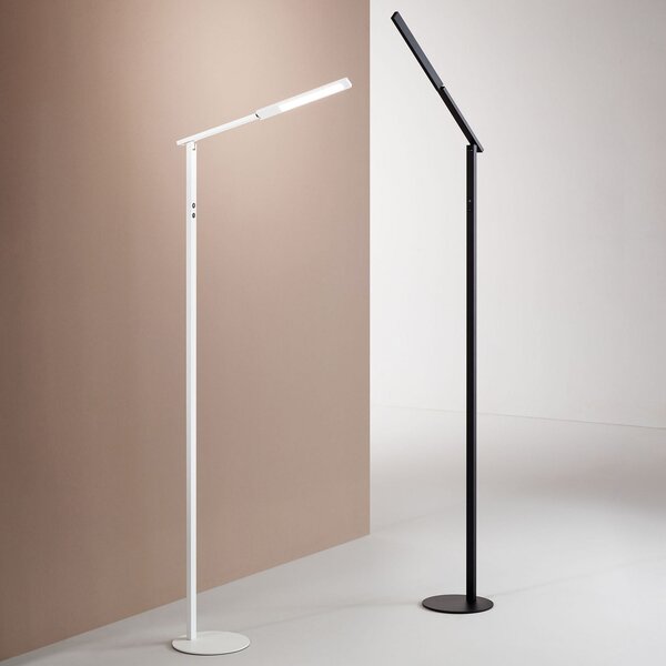 Fabas Luce Lampă de podea LED Ideal, 1 bec, CCT, negru, reglabil, Negru, Camera de zi / sufragerie, Metal, Modern