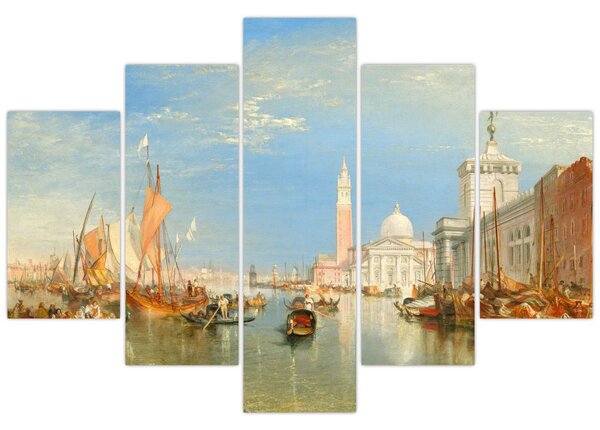 Tablou - Joseph Mallord William Turner, Venice the Dogana and San Giorgio Maggiore, reproducere (150x105 cm)