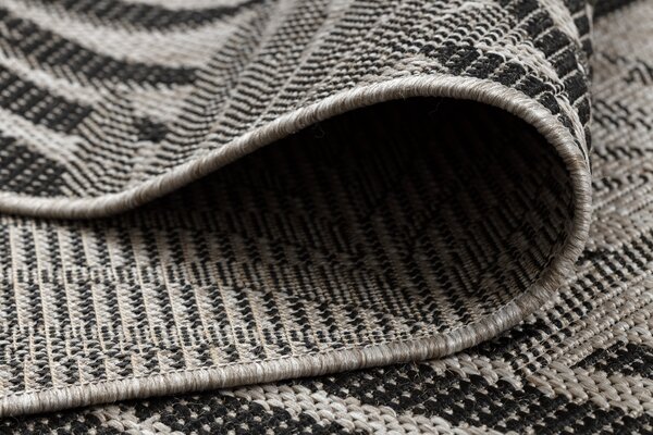 Covor sisal Floorlux 20504 Frunze argintiu si negru Junglă - SECUNDAR-COTATI PRODUSUL